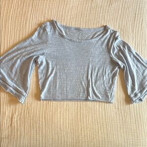 Alo Yoga Light Blue Crop Workout Top